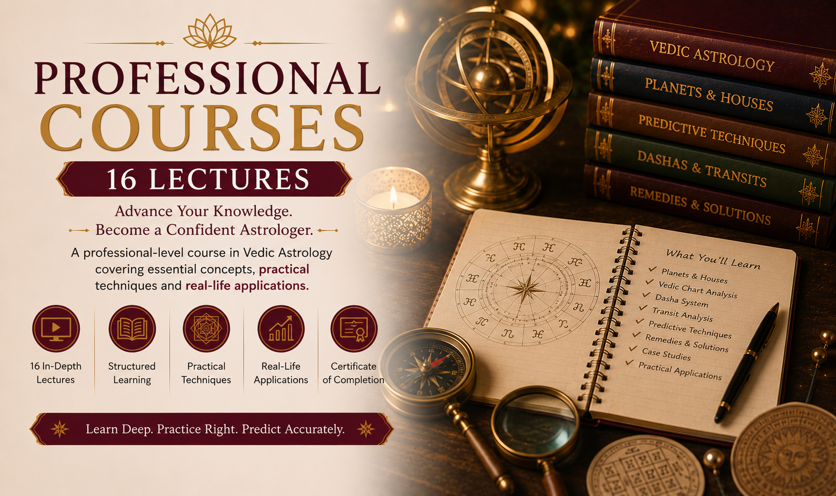 Professional courses -16 Lectures with Medical Astrology